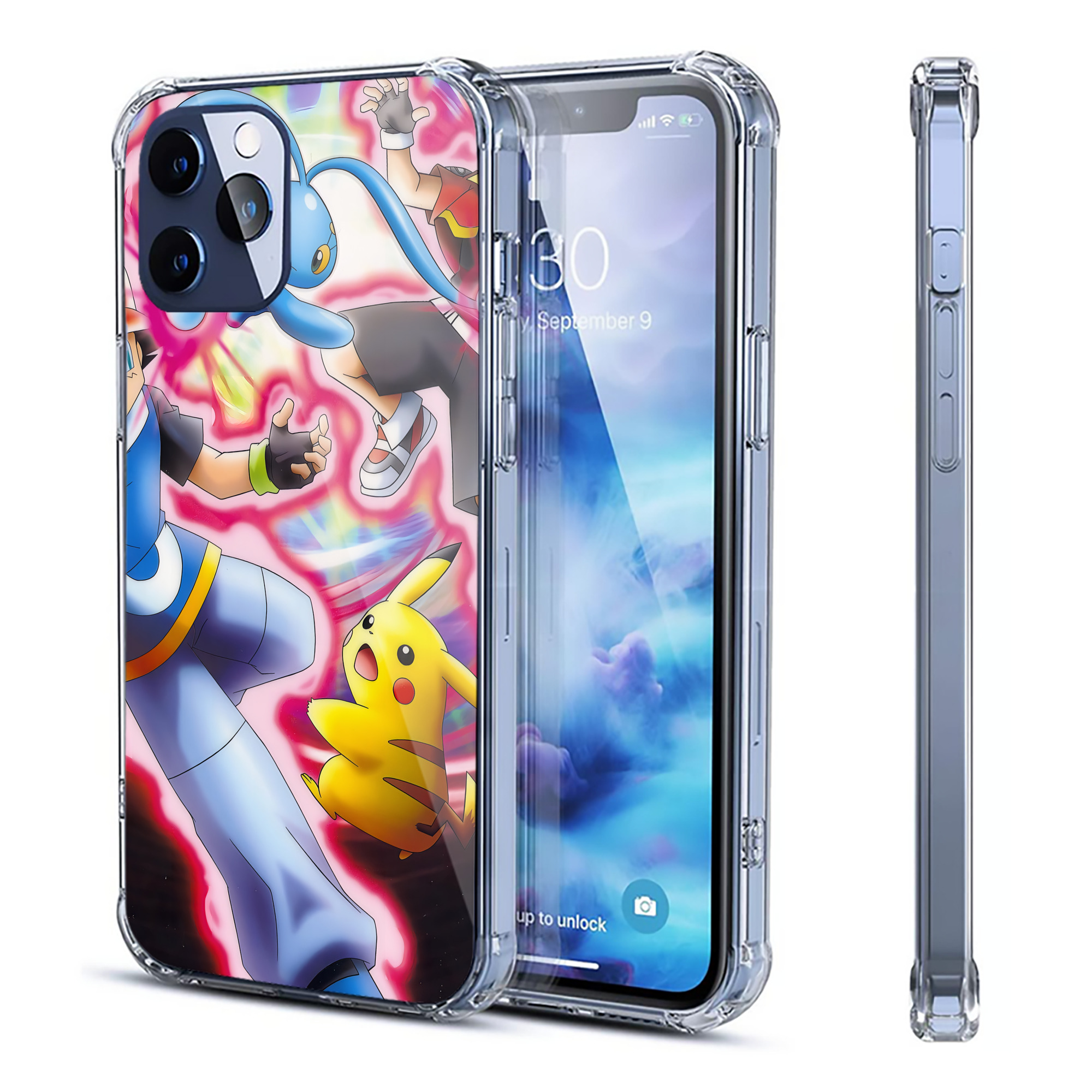 （画像用） ポケットモンスター Pokémon 【iPhone 12シリーズ対応】透明スマホケース（クリアソフトケース）